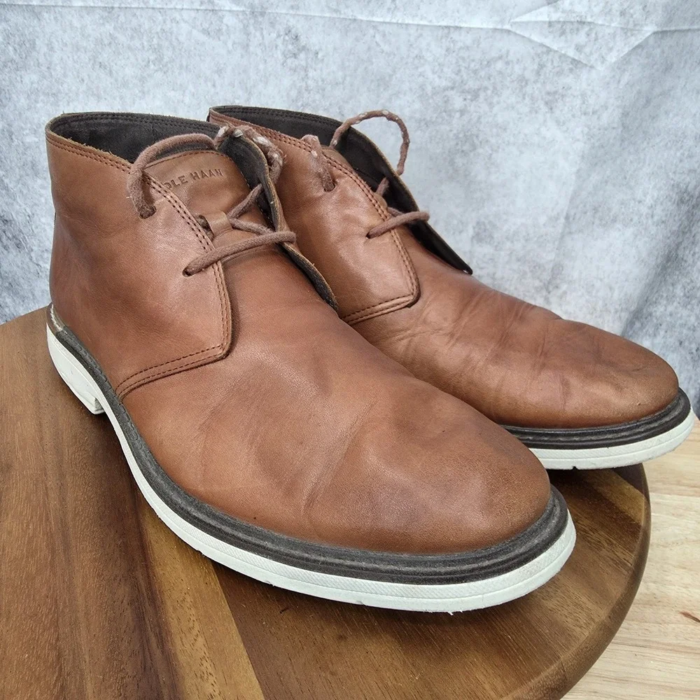 Cole Haan Zerogrand Chukka Boots Mens 11 M‎ Brown Leather The Go To Lightweight